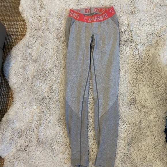 Gymshark Flex Leggings Grey Sherbet Pink Small - Picture 3 of 7